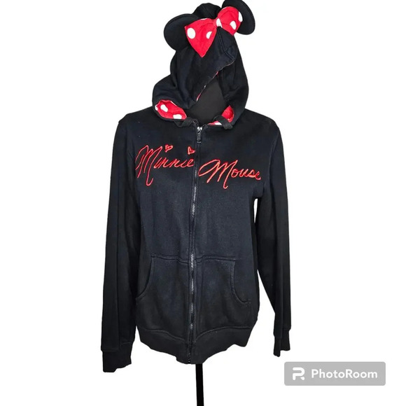 Disney Park Minnie Mouse Full Zip Sweater - Picture 1 of 5